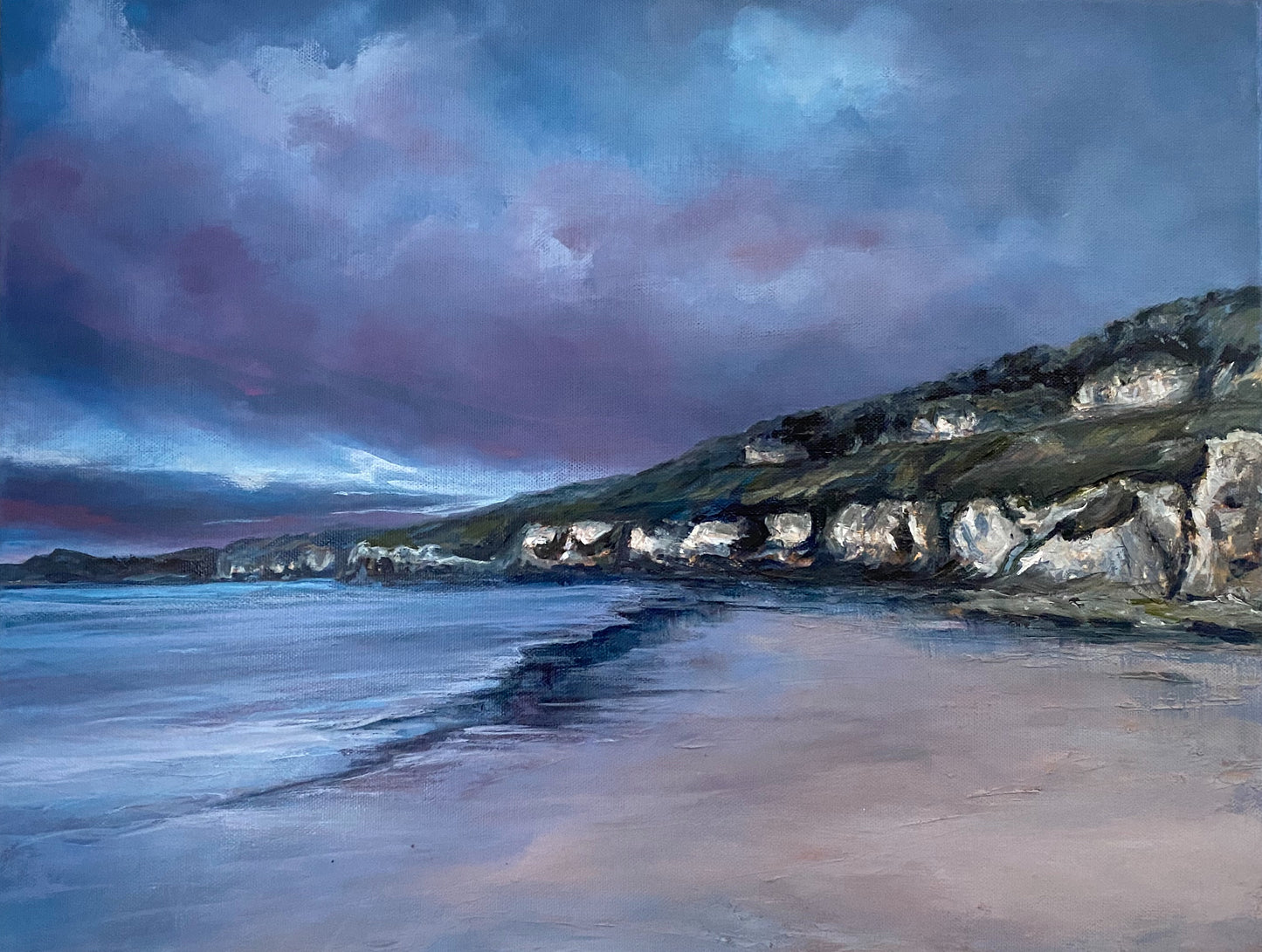 Whiterocks Bathed in Purple - 20 x 16 inches (approx 50 x 40 cm) original acrylic on deep edged canvas